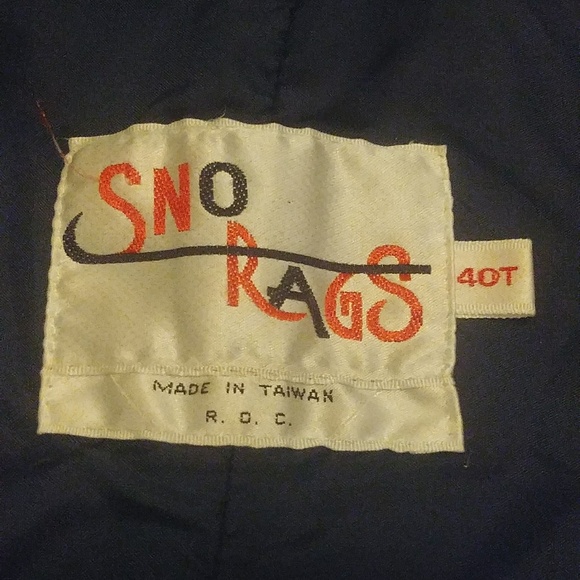 Vintage Sno Rags Bib Mens Ski/Snow Boarding Lined Zip Up Bib Utility Overall - Picture 9 of 9